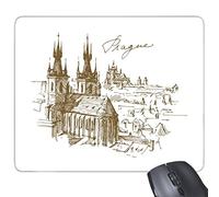 Praga Repubblica Ceca, Square Square Landmark modello rettangolo gomma antiscivolo mouse Game mouse pad