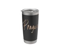 Praga Repubblica Ceca Vintage design elegante Bicchiere termico in acciaio inox doppia parete