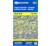 Pragser Dolomiten. Enneberg-Dolomiti di Braies. Marebbe. Carta topografica in scala 1:25.000. Ediz. italiana, inglese, francese e tedesca: Tabacco Wanderkarte 1:25000: 31