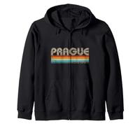 Prague Czech Republic Retro Souvenir Vacanze Repubblica Ceca Felpa con Cappuccio