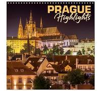 PRAGUE Highlights (Wall Calendar 2026 12" x 24" / 30 x 60 cm (open)) CALVENDO 12 Month Wall Calendar