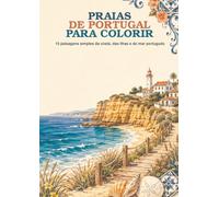 Praias de Portugal para Colorir: 15 paisagens simples da costa, das ilhas e do mar português