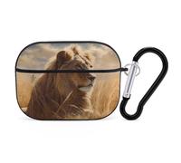 Prairie Lion AirPods Pro Custodia protettiva con anello portachiavi in policarbonato rigido per AirPods Pro 2nd per donne e uomini generazione facile da aprire e protezione completa contro le cadute