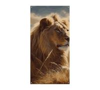 Prairie Lion Door Cover Spring Summer Hanging Flag Portico Sign Outdoor Stagionale Holiday Yard Decor per porta d'ingresso e portico