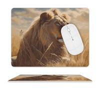 Prairie Lion Tappetino per mouse impermeabile e antiscivolo, tappetino per mouse portatile, comodo tappetino per mouse per desktop, casa, ufficio laptop