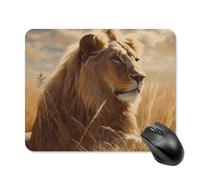 Prairie Lion - Tappetino per mouse quadrato per computer portatile, con base in gomma antiscivolo, 20 x 25 cm, ultra sottile, per computer, laptop, accessori da scrivania da ufficio
