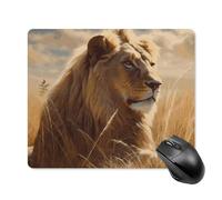 Prairie Lion - Tappetino per mouse quadrato, portatile, con base in gomma antiscivolo, 18 x 22 cm, ultra sottile, per computer, laptop, ufficio, accessori da scrivania
