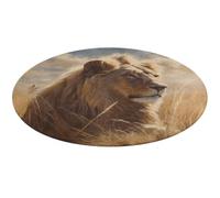 Prairie Lion Tappeto rotondo morbido assorbente tappetino da bagno ingresso antiscivolo tappeto fattoria anteriore e posteriore tappetino 90 x 90 cm per camera da letto soggiorno casa decorativo