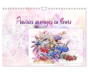 Prairies sauvages en fleurs (Calendrier mural 2026 DIN A4 vertical), CALVENDO calendrier mensuel: Des dessins de fleurs, chaque mois une nouvelle surprise