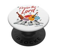 Praise The LORD - Psalm 150:6 Christian Church Worship Color PopSockets PopGrip Adesivo