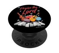 Praise The LORD - Psalm 150:6 Christian Church Worship Color PopSockets PopGrip Adesivo