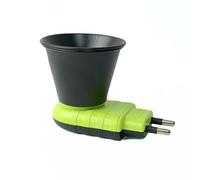 Prajet - Bruciatore elettrico in acciaio inox, colore: nero e verde, per incenso Kapoor Dani, bruciatore elettrico utile per deodorante per ambienti biologici Loban e Dhoop.