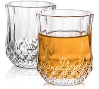 Praknu 6 Bicchieri da Shot In Vetro da 4cl - Lavabili in Lavastoviglie - Stabili Grazie alla Base spessa - Elegante Design Vintage