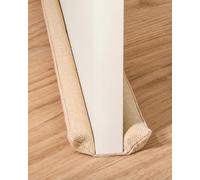 Praknu Paraspifferi per Porte da 70-100 cm - Tessuto Lavabile - Risparmio Energetico - Non Adatto ai Tappeti - Include Borsa di Stoccaggio - Beige