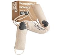 Praknu paraspifferi sottoporta & finestre 90 cm beige - anti spifferi porta | Meno spifferi e meno costi di riscaldamento, extra pesante, tessuto lavabile, porta ingresso & interna, risparmio energetico