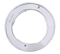 Praktica - Anello adattatore per Canon per Eos Ef Mount, in metallo, per tutte le lenti P B su 550D, 7D, 5D, DSLR e pellicole SLR, con vite di bloccaggio, colore argento