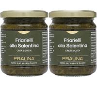 PRALINA Friarielli alla Salentina - Condimento Pronto per Pasta, Pizza, Bruschette, Crostini e Focacce - 2x180 g