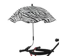 Pram Parasol - 2-3.1cm Handle Fit, Adjustable Parasol With Clamp | 8 Rib Silver Coated, Uv Protection Sunshade Canopy | Infant Pram Shade Cover For Outdoor Travel Weather Protection