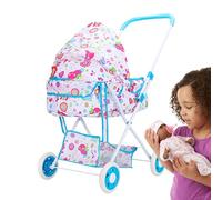 Pram Pram Toy - Patto Patto Play Paying, Funzione Play Nursery Carriage | TODDLER DOLL WAKED BUNGGY PER ATTIVITÀ IN IN IN INDITÀ, Accessorio di ruolo per bambini per l'uso regalo per bambini 'intr