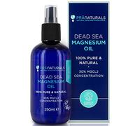 PraNaturals Mar morto Spray per olio di magnesio 250ml, Certificato Cosmos Natural, Vegan and Soil Association