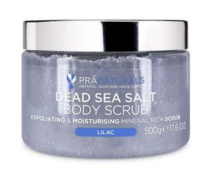 PraNaturals Scrub corpo con sale del Mar Morto e lillà 500 g