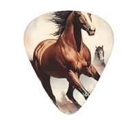 Prancing Brown Horse set di plettri per chitarra, 3 diversi spessori, 12 pezzi per una varietà di strumenti