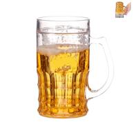 Prank Beer Mug, Fake Beer Glass, 400ml Large Capacity Double Layer Funny Beers Stein with Handles, Leak-Proof Insulated, Realistic Prank Cup for Bars Beverages (1pcs)