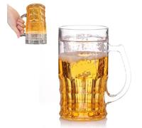 Prank Beer Mug, Funny Fake Beer Glasses, 400ml Double Layer Funny Be r Stein, Fake Double Fak Beers Mug with Mezzanine, Leak-Proof Insulated, for Bar Beverages, Prank and Parties (1Pcs)