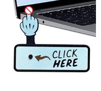 Prank Click Button, Funny Gag Toy, 3.15x1.18in Compact Desktop Surprise Clicker, Hilarious 3d Design, Authentic Joke Prop for Room Desk Present Adults Teens Friends