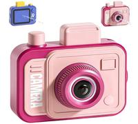 Prank Two-Way Camera Water Gun, Prank Camera Water Gun Spruzzatore d'acqua a spruzzo all'indietro, divertente articolo scherzo per feste, ufficio e giochi estivi (rosa)