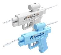 Prank Two-Way Water Gun, Prank Water Gun, Can Spray from Front and Back, Pranks Squirt Gun-Hilarious Gag Gift for Pool, Beach, Party Pranks (Blue+White)