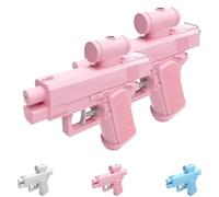 Prank Two-Way Water Gun, Prank Water Gun, Reverse Water Guns, Can Spray from Front and Back, Creative Pranks Battle Toy Waters Guns Fight (Pink,2 pcs)