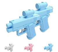 Prank Two-Way Water Gun, Prank Water Gun, Reverse Water Guns, Can Spray from Front and Back, Creative Pranks Battle Toy Waters Guns Fight (Blue,2 pcs)