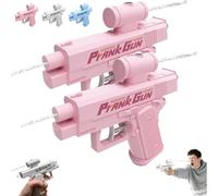 Prank Two-Way Water Gun, Prank Water Gun, Water Gun Prank Can Spray From Front and Back (Pink*2)