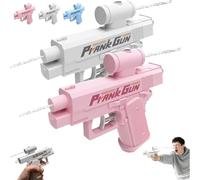 Prank Two-Way Water Gun, Prank Water Gun, Water Gun Prank Can Spray From Front and Back (Pink+White)