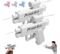 Prank Two-Way Water Gun, Prank Water Gun, Water Gun Prank Can Spray From Front and Back (White*2)