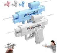 Prank Two-Way Water Gun, Prank Water Gun, Water Gun Prank Can Spray From Front and Back (White+Blue)