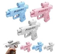 Prank Two-Way Water Gun, Prank Water Gun with Backsplash Effect, Water splashing Back and Forth, Creative Summer Outdoor/Park Play Battle Toy WaterGun (Weiß +Pink+Blau)