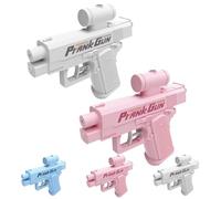 Prank Two-Way Water Gun, Upgraded Prank Water Gun, Press The Button and Shoot Waters spray, Prank Lovers, Hilarious Novelty Toy for Parties & Summer Fun (Pink+White)