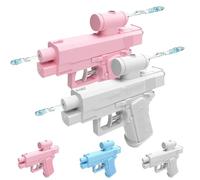Prank Water Gun, Compulsive Prank Two-Way Water Gun, Reverse Waters Gun Spray from Front and Back for Friend, Fun Office & School Prank Toy (Pink+White)