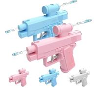 Prank Water Gun, Compulsive Prank Two-Way Water Gun, Reverse Waters Gun Spray from Front and Back for Friend, Fun Office & School Prank Toy (blu+rosa)