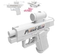 Prank Water Gun, Prank Two-Way Water Gun, Prank Squirt Gun Can Spray from Front and Back (White)