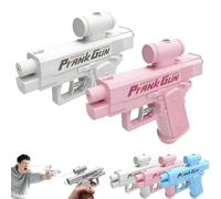 Prank Water Gun, Prank Two-Way Water Gun, Prank Squirt Gun, for Adults Party Games Outdoor Indoors, Easy to Carry (White+Pink)