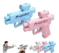 Prank Water Gun, Prank Two-Way Water Gun, Prank Squirt Gun, for Adults Party Games Outdoor Indoors, Easy to Carry (Blue+Pink)