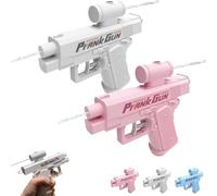 Prank Water Gun, , Prank Two-Way Water Gun, Squirt Can Spray from Front and Back, Quirky & Fun for School Office Trick (White+Pink)