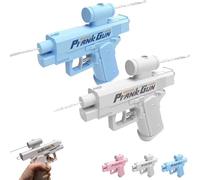 Prank Water Gun, , Prank Two-Way Water Gun, Squirt Can Spray from Front and Back, Quirky & Fun for School Office Trick (Blue+White)