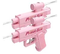 Prank Water Gun, Reverse, 2pcs Inverted Water Guns, Two-Way Water Gun, Toys for Summer Outdoor, Garden, Backyard, Pool and Party (Rosa)