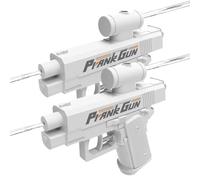 Prank Water Gun, Reverse, 2pcs Inverted Water Guns, Two-Way Water Gun, Toys for Summer Outdoor, Garden, Backyard, Pool and Party (Bianco)