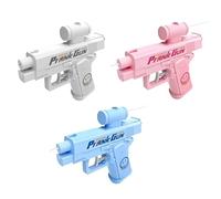 Prank Water Gun - Reverse Spray Design, Compulsive Two-Way Water Gun, Prank Squirt Gun Can Spray from Front and Back, The First Choice for Pranks for Pool Party (blu + rosa + bianco)
