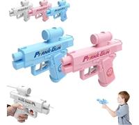 Prank Water Gun - Reverse Spray Design, Compulsive Two-Way Water Gun, Prank Squirt Gun Can Spray from Front and Back, The First Choice for Pranks for Pool Party (Blue+Pink)
